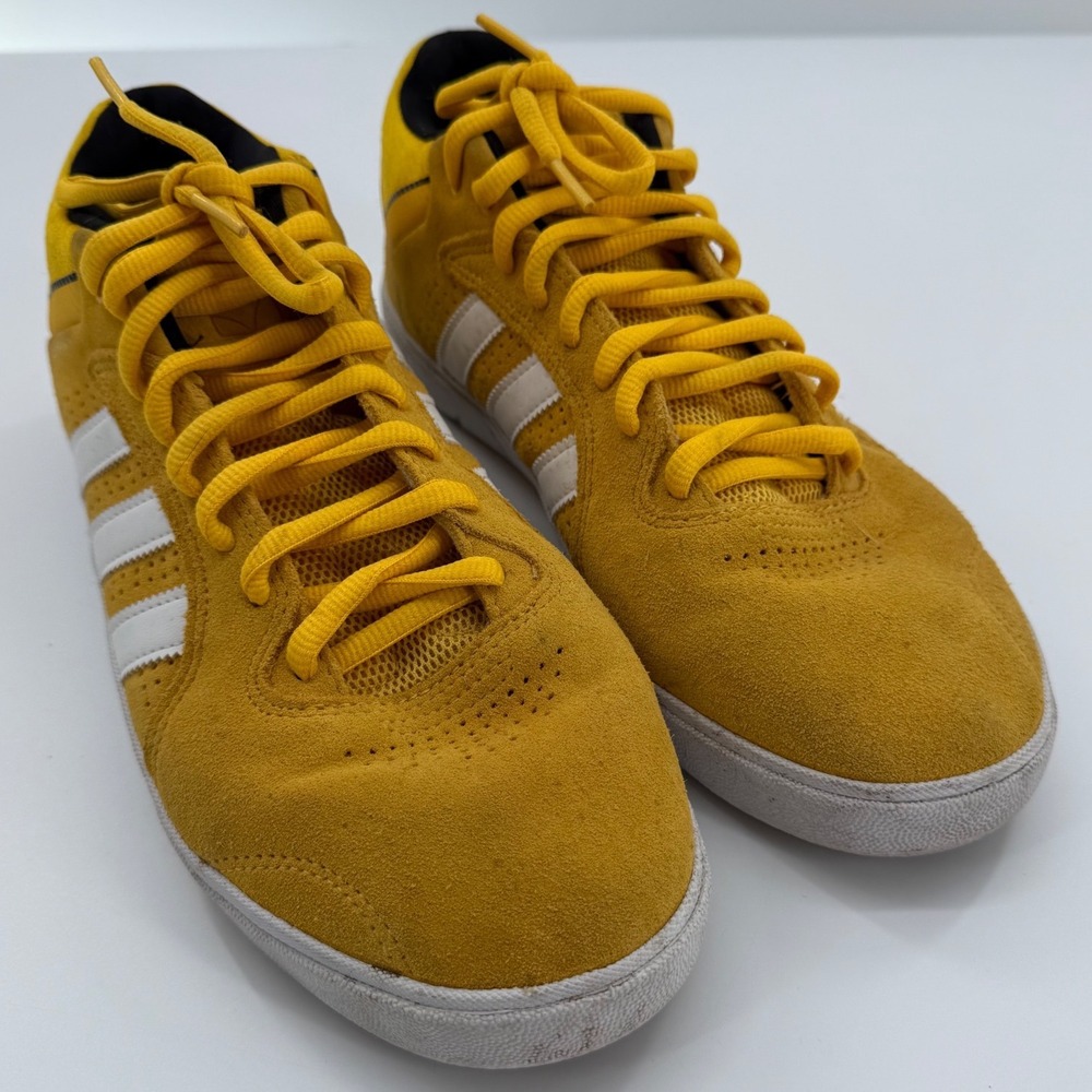 Adidas Tyshawn Skate Shoes Mens 11 Yellow Suede Mid Top Sneakers Althletic Retro
